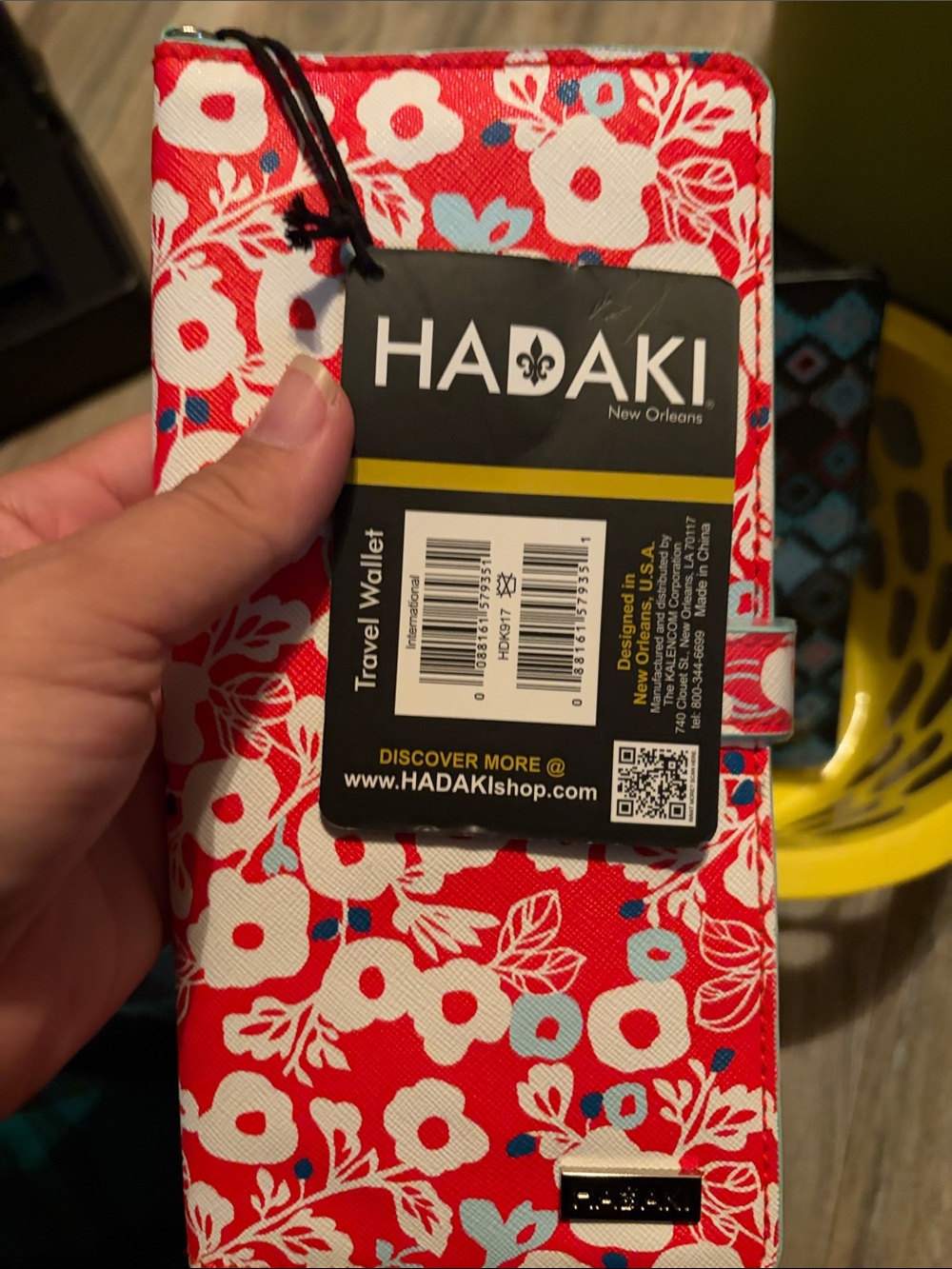 Hadaki Red Floral Travel Wallet